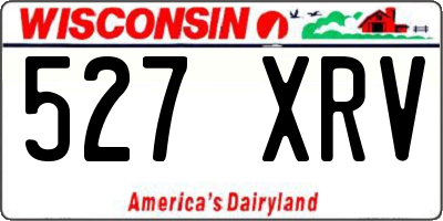 WI license plate 527XRV