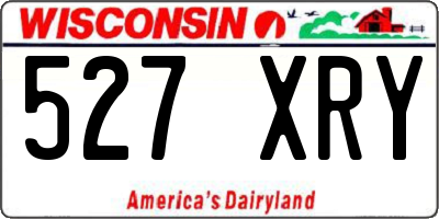 WI license plate 527XRY