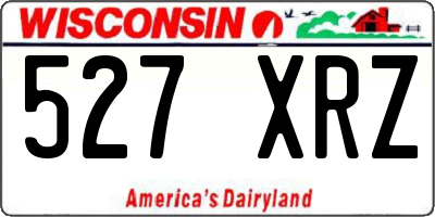 WI license plate 527XRZ