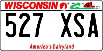 WI license plate 527XSA