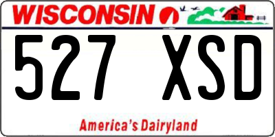 WI license plate 527XSD