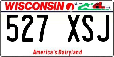 WI license plate 527XSJ