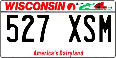 WI license plate 527XSM