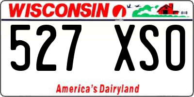 WI license plate 527XSO