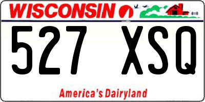 WI license plate 527XSQ