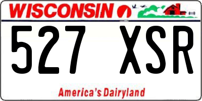 WI license plate 527XSR