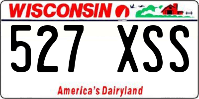 WI license plate 527XSS