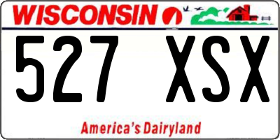 WI license plate 527XSX