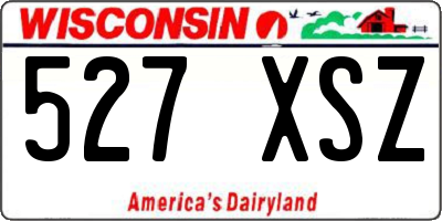 WI license plate 527XSZ