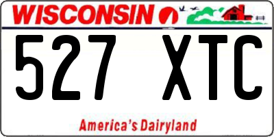 WI license plate 527XTC