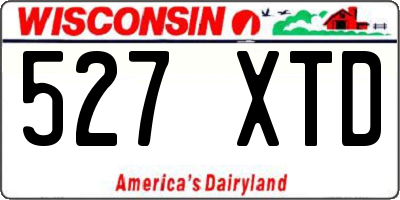 WI license plate 527XTD