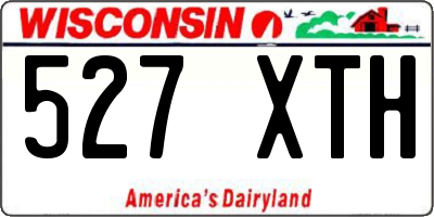 WI license plate 527XTH