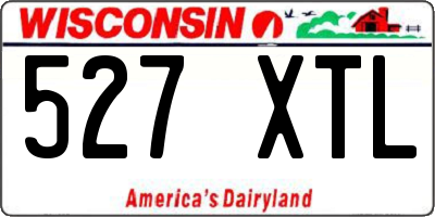 WI license plate 527XTL