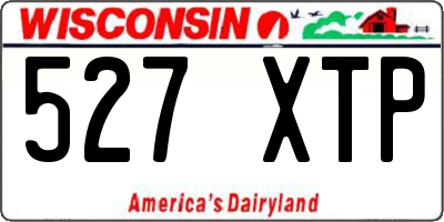 WI license plate 527XTP