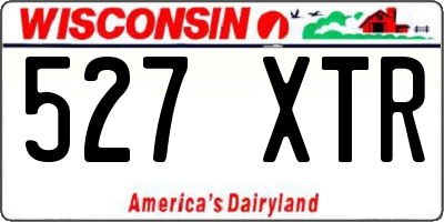 WI license plate 527XTR