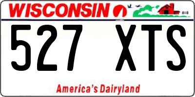 WI license plate 527XTS
