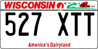 WI license plate 527XTT