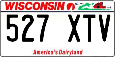 WI license plate 527XTV
