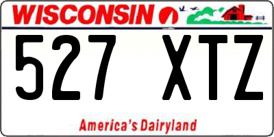 WI license plate 527XTZ