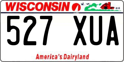 WI license plate 527XUA