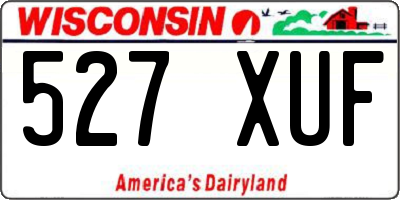 WI license plate 527XUF