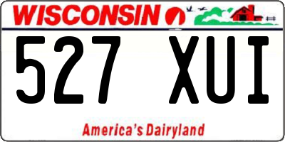 WI license plate 527XUI