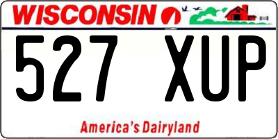 WI license plate 527XUP