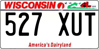 WI license plate 527XUT