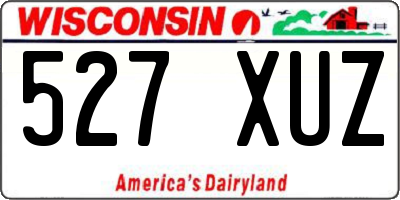 WI license plate 527XUZ