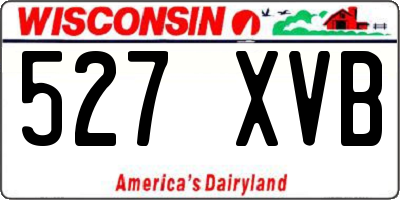 WI license plate 527XVB
