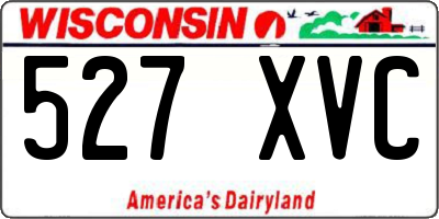 WI license plate 527XVC