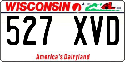 WI license plate 527XVD