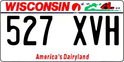 WI license plate 527XVH