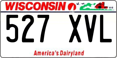WI license plate 527XVL
