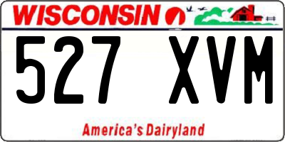 WI license plate 527XVM