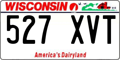 WI license plate 527XVT