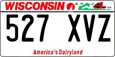 WI license plate 527XVZ