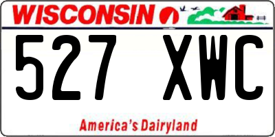 WI license plate 527XWC