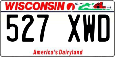 WI license plate 527XWD
