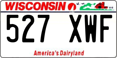 WI license plate 527XWF