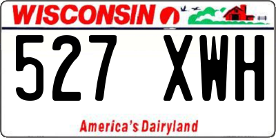 WI license plate 527XWH