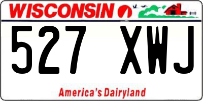 WI license plate 527XWJ