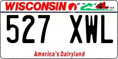 WI license plate 527XWL
