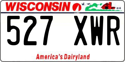 WI license plate 527XWR