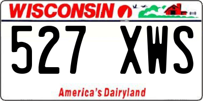 WI license plate 527XWS