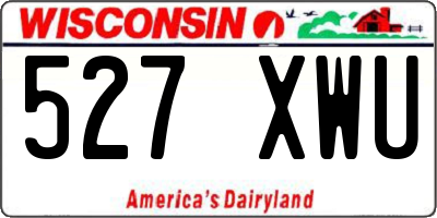 WI license plate 527XWU