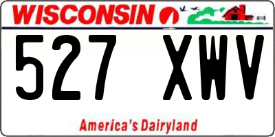 WI license plate 527XWV