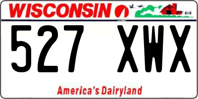 WI license plate 527XWX