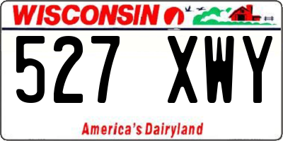 WI license plate 527XWY