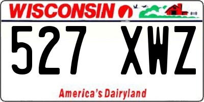 WI license plate 527XWZ
